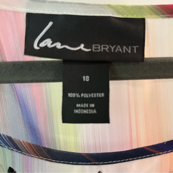 Lane Bryant Multicolor Sheer Blouse - Picture 5 of 5